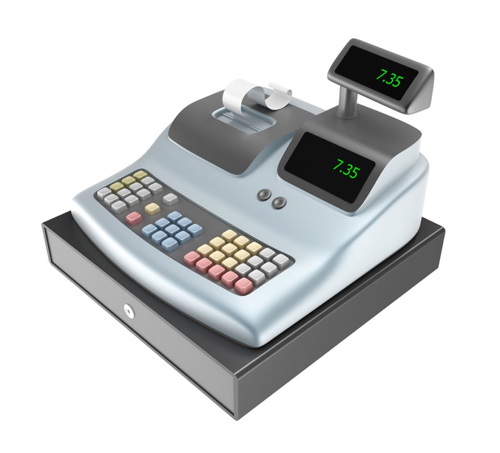 Eine alte Registrierkasse