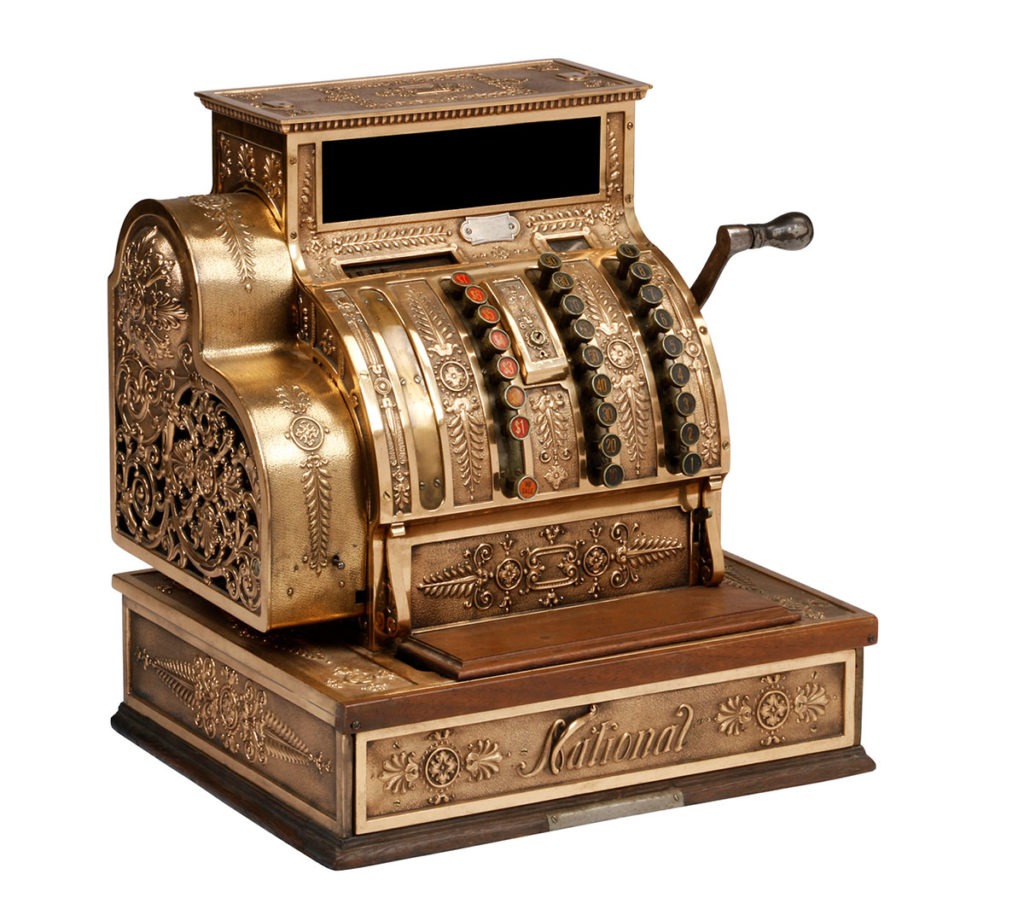 Eine sehr alte Registrierkasse