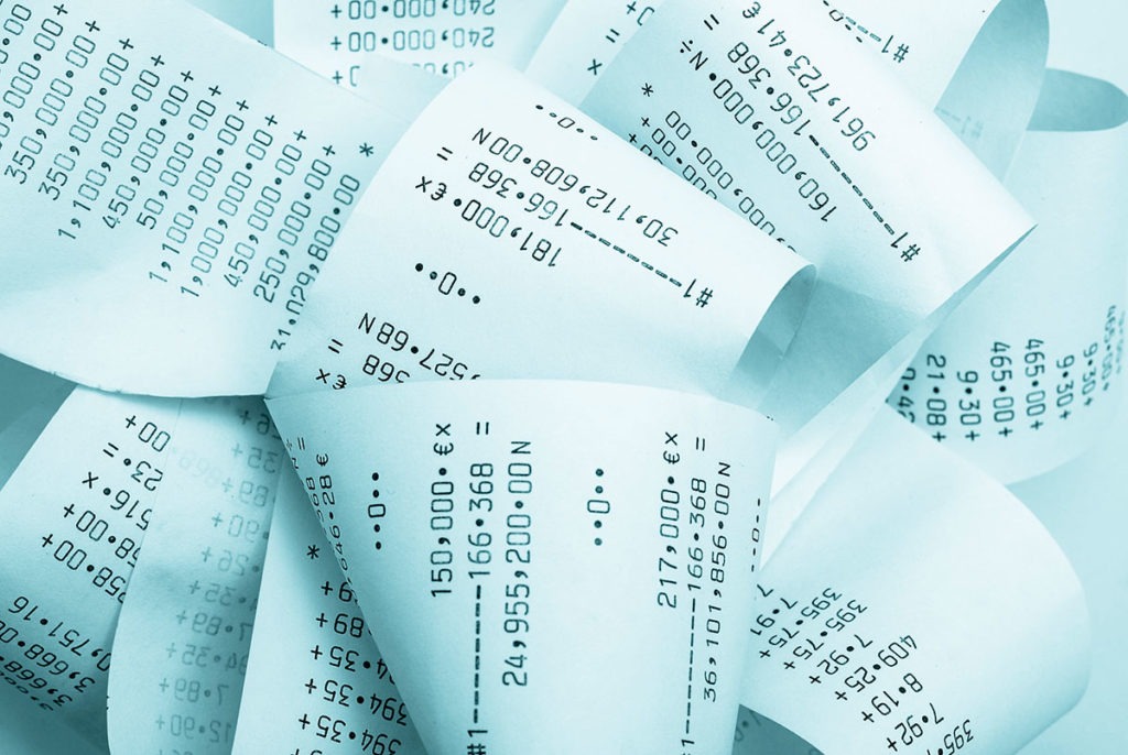 Belge der Registrierkasse